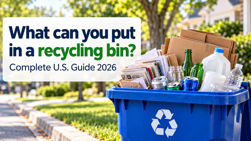 What Goes in Recycling Bin USA? Complete Curbside Guide 2026